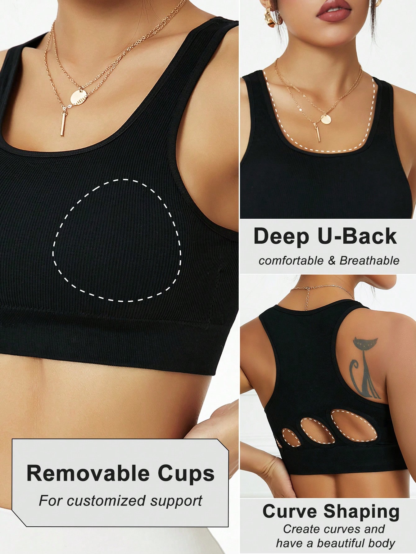 Women Ribbed Seamless Sports B - Seamless Ribbed Workout Tank Top ulasan dan harga