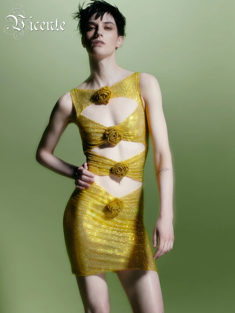 VC Women'S Luxury Party Dress  - Sparkly Rhinestone Club Party Dress ulasan dan harga