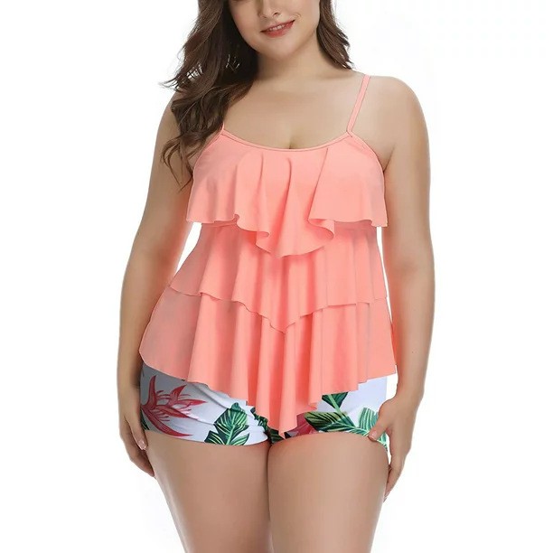 Tankini Woman Bikini Floral Pr - Tops ulasan dan harga