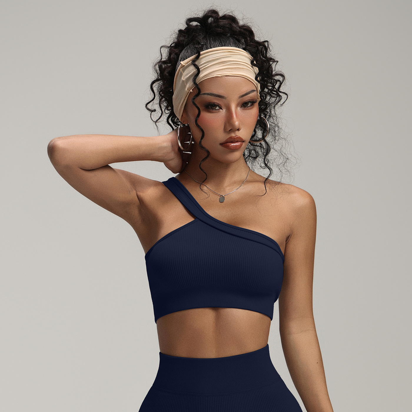 Women One Shoulder Ribbed Spor - Seamless Ribbed Workout Tank Top ulasan dan harga
