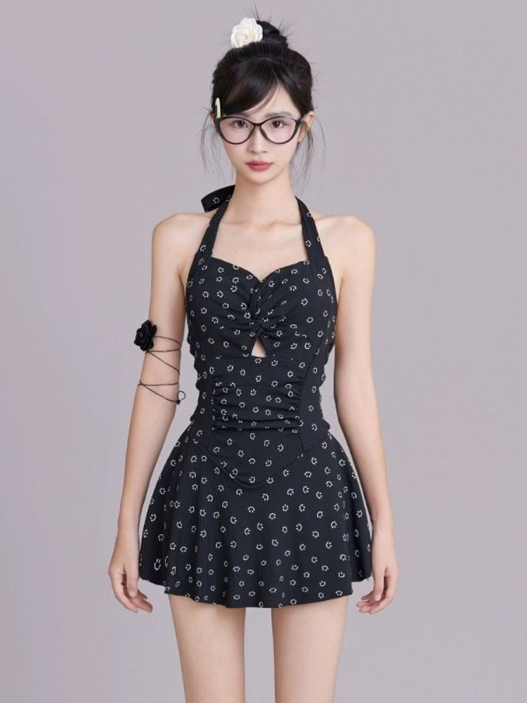Women's Halter One Piece Swims - Skirts ulasan dan harga