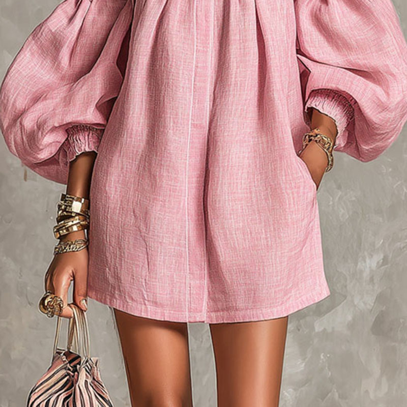 2026 Summer New Off Shoulder P - Off Shoulder Puff Sleeve Sundress ulasan dan harga
