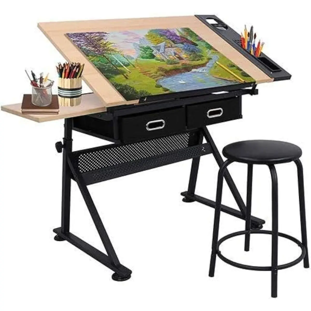 Adjustable Drafting Desk with  - Tops ulasan dan harga