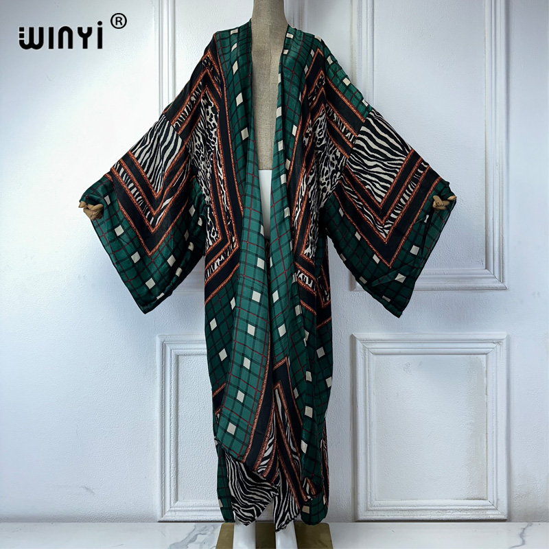 WINYI kimono sexy summer 2025  - Boho Summer Beach Maxi Dress ulasan dan harga