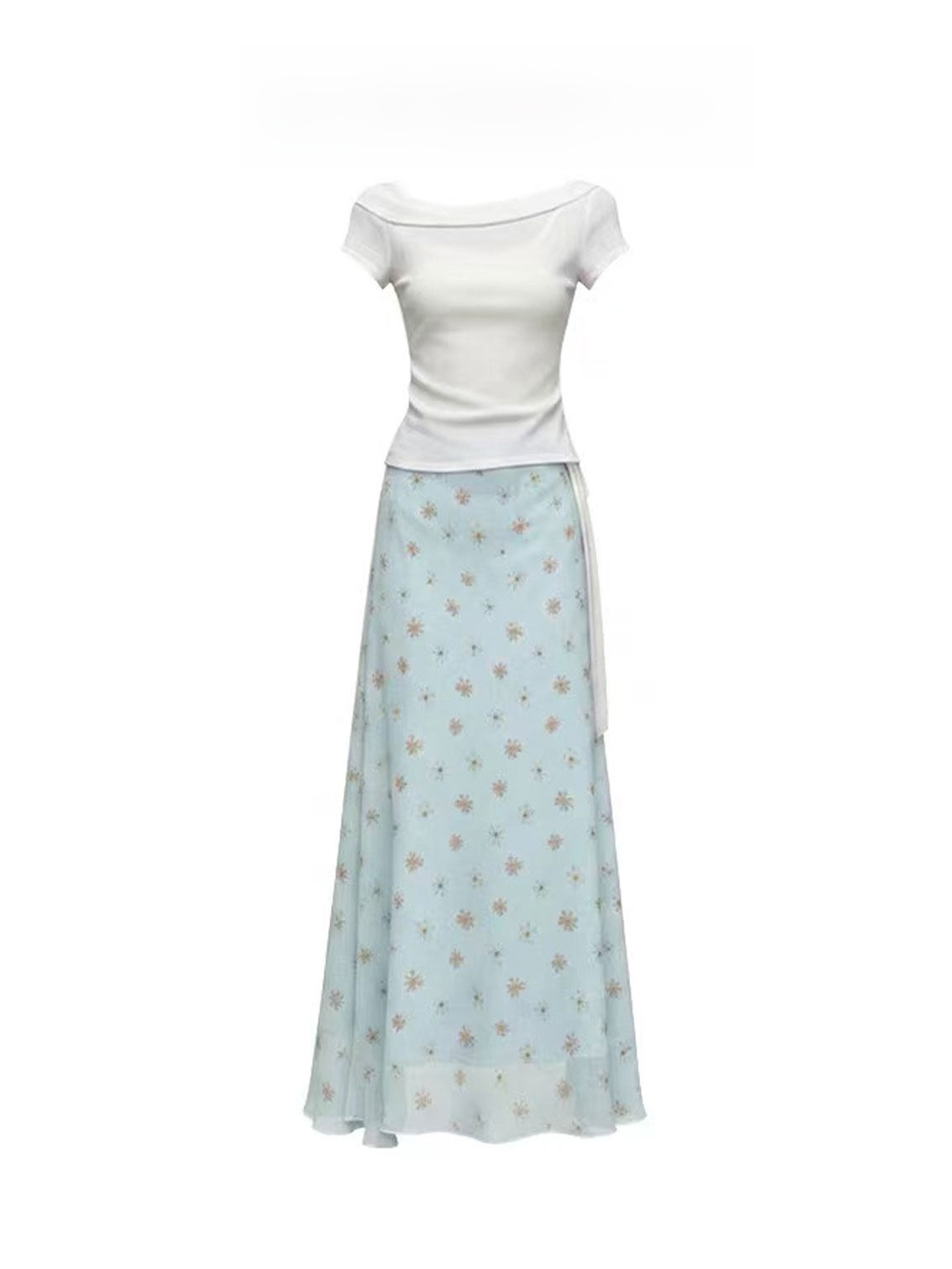 Korean Design A-Line Fish Tail - Korean Style A Line Shirt Dress ulasan dan harga