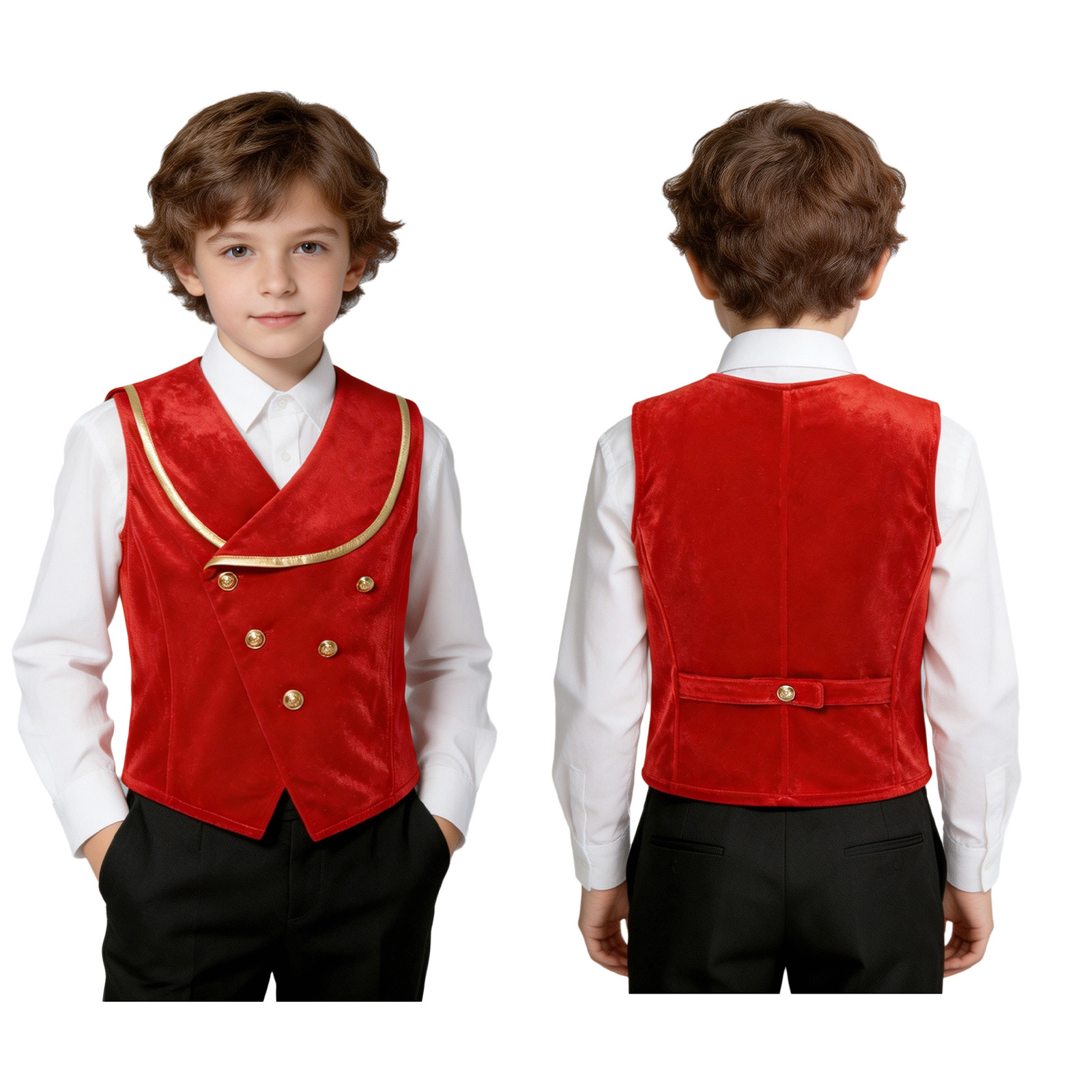 Kids Boys Medieval Velvet Vest - Dresses ulasan dan harga