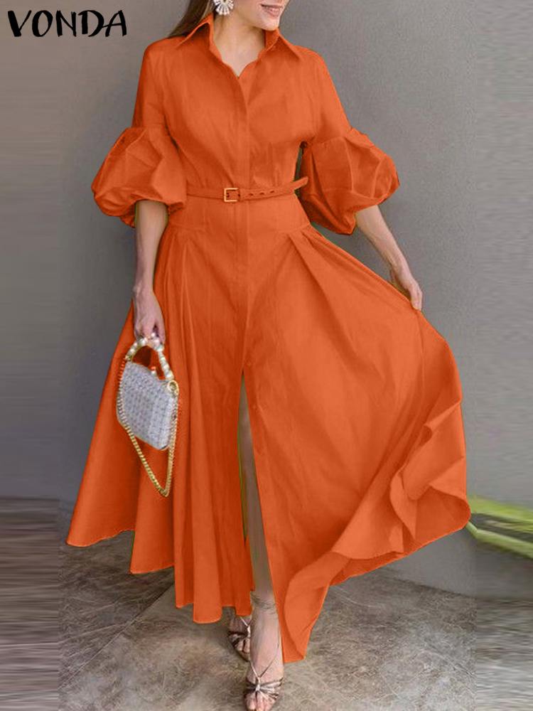 VONDA Elegant Maxi Dress Summe - French Vintage Floral Midi Dress ulasan dan harga