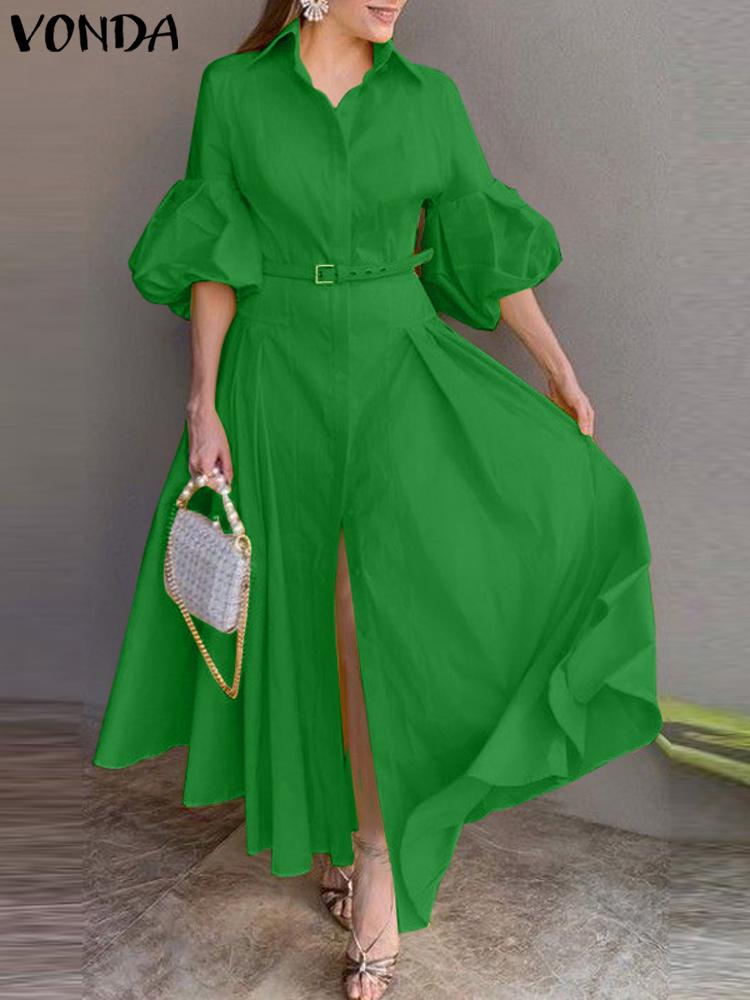 VONDA Elegant Maxi Dress Summe - French Vintage Floral Midi Dress ulasan dan harga