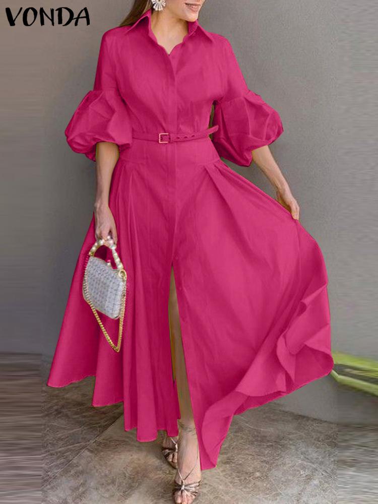 VONDA Elegant Maxi Dress Summe - French Vintage Floral Midi Dress ulasan dan harga