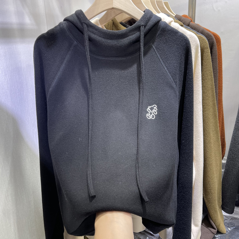 Women's Fleece Lined Hoodie Sw - Korean Style A Line Shirt Dress ulasan dan harga
