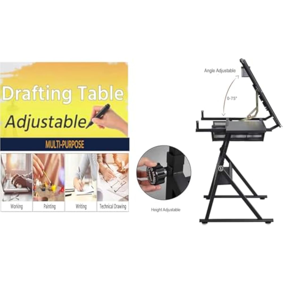 Adjustable Height Drafting Des - Tops ulasan dan harga
