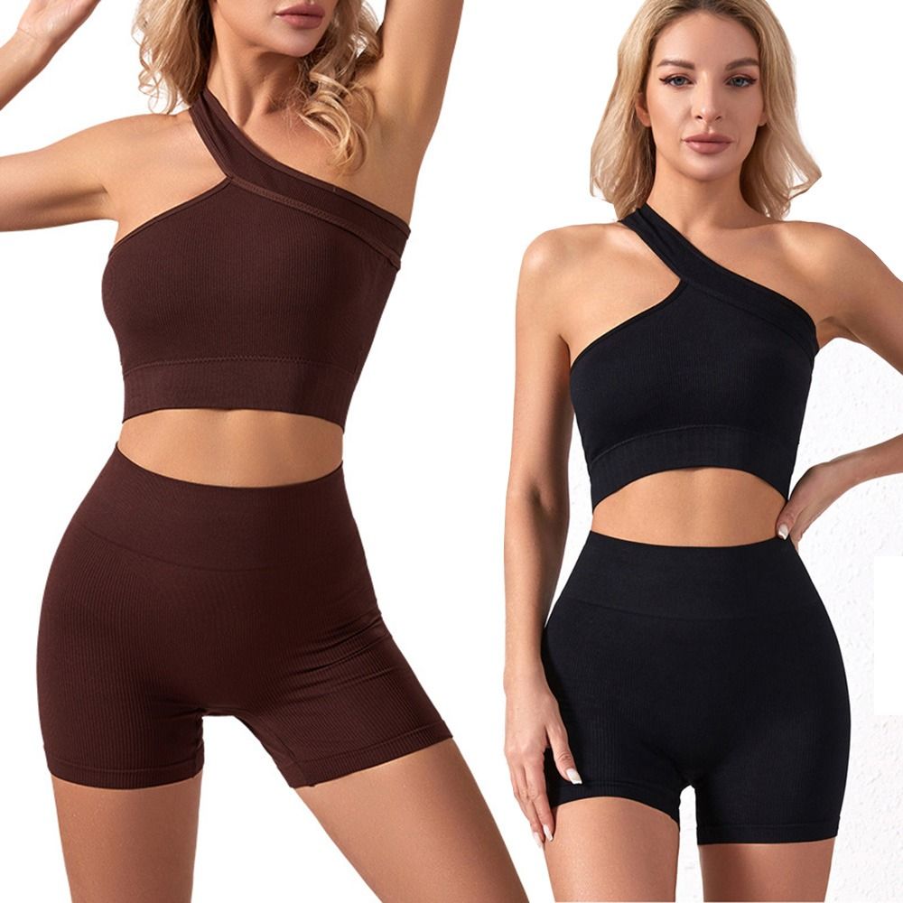 2Pcs Casual Seamless Women Wor - Seamless Ribbed Workout Tank Top ulasan dan harga