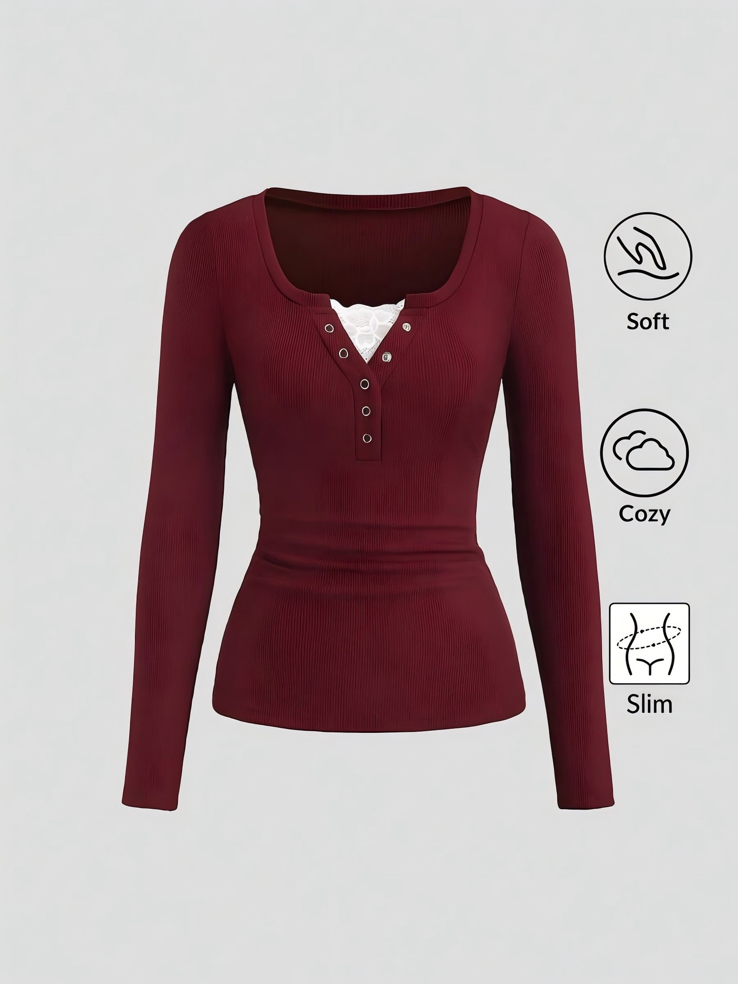 Women American Henley V Neck B - Blouses ulasan dan harga