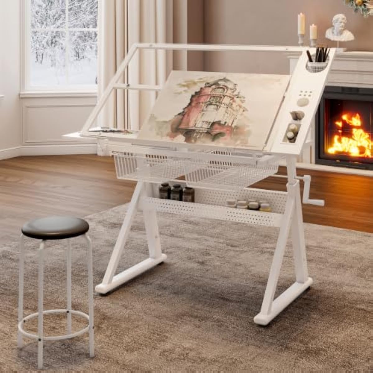 Adjustable Drafting Desk with  - Tops ulasan dan harga