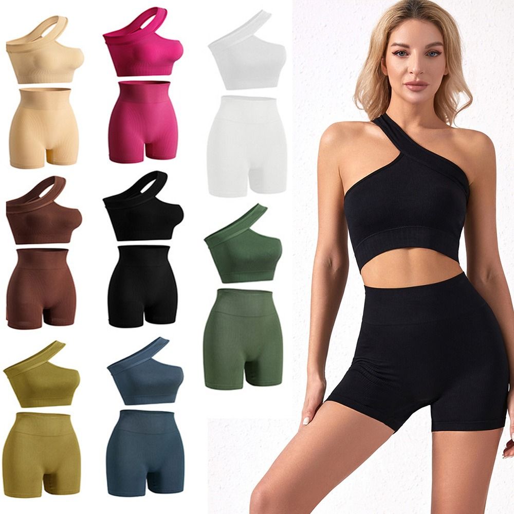 2Pcs Comfortable Seamless Wome - Seamless Ribbed Workout Tank Top ulasan dan harga