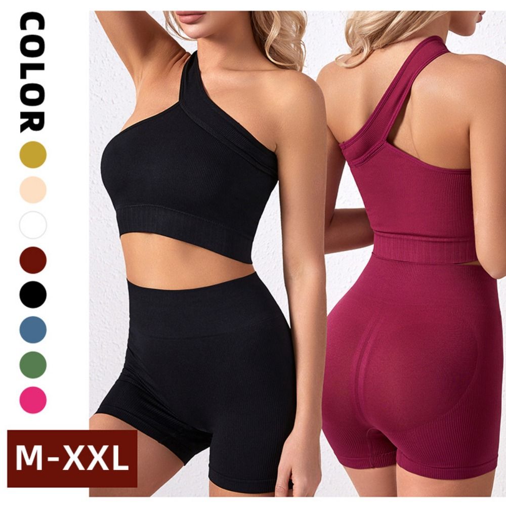 2Pcs Comfortable Seamless Wome - Seamless Ribbed Workout Tank Top ulasan dan harga
