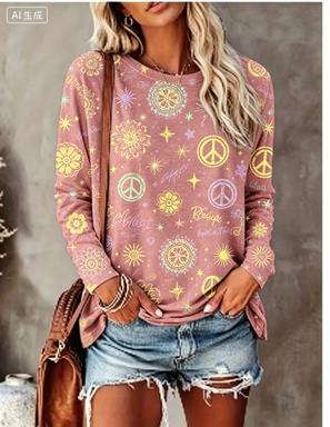 Women Long Sleeve T‑Shirt Hipp - Blouses ulasan dan harga