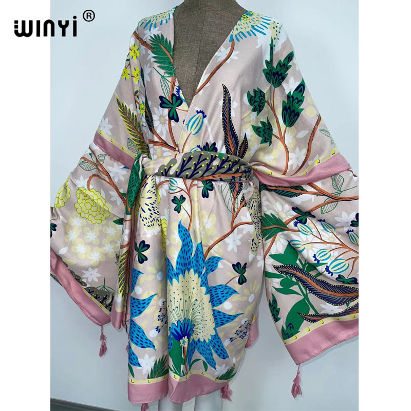 WINYI Autumn Dresses for Women - Boho Summer Beach Maxi Dress ulasan dan harga