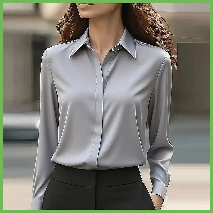 New Women's Office Blouse Long - Blouses ulasan dan harga