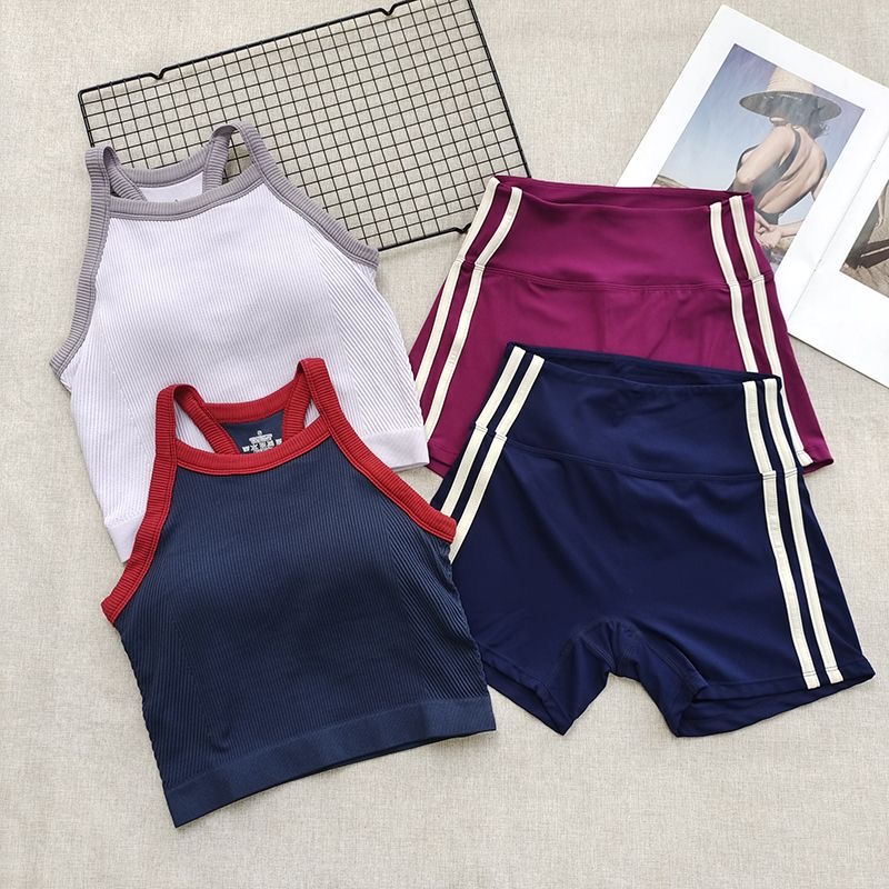Women Ribbed Workout Sets 2 PC - Seamless Ribbed Workout Tank Top ulasan dan harga