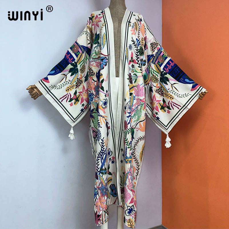 WINYI kimono new boho beach su - Boho Summer Beach Maxi Dress ulasan dan harga