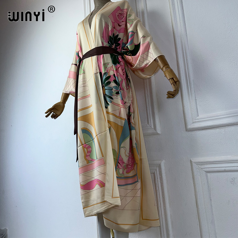 WINYI Summer Print Middle East - Boho Summer Beach Maxi Dress ulasan dan harga