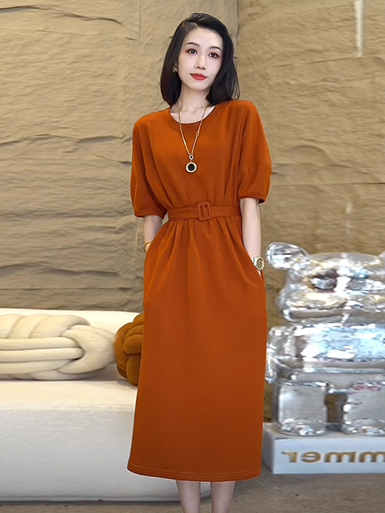 Klein Blue Women's Summer Casu - Korean Style A Line Shirt Dress ulasan dan harga