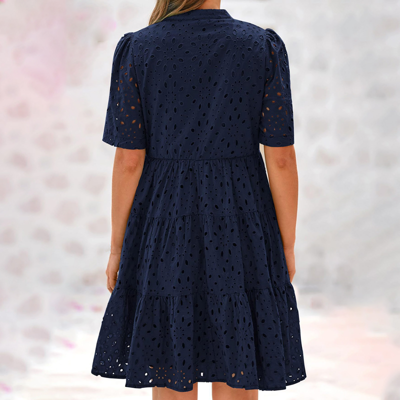 Women's Bohemian Summer V-Neck - French Vintage Floral Midi Dress ulasan dan harga
