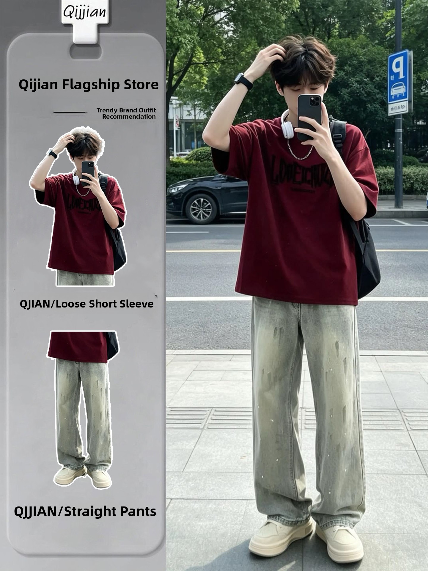 Cool Men's Summer Outfit Set T - Jeans ulasan dan harga