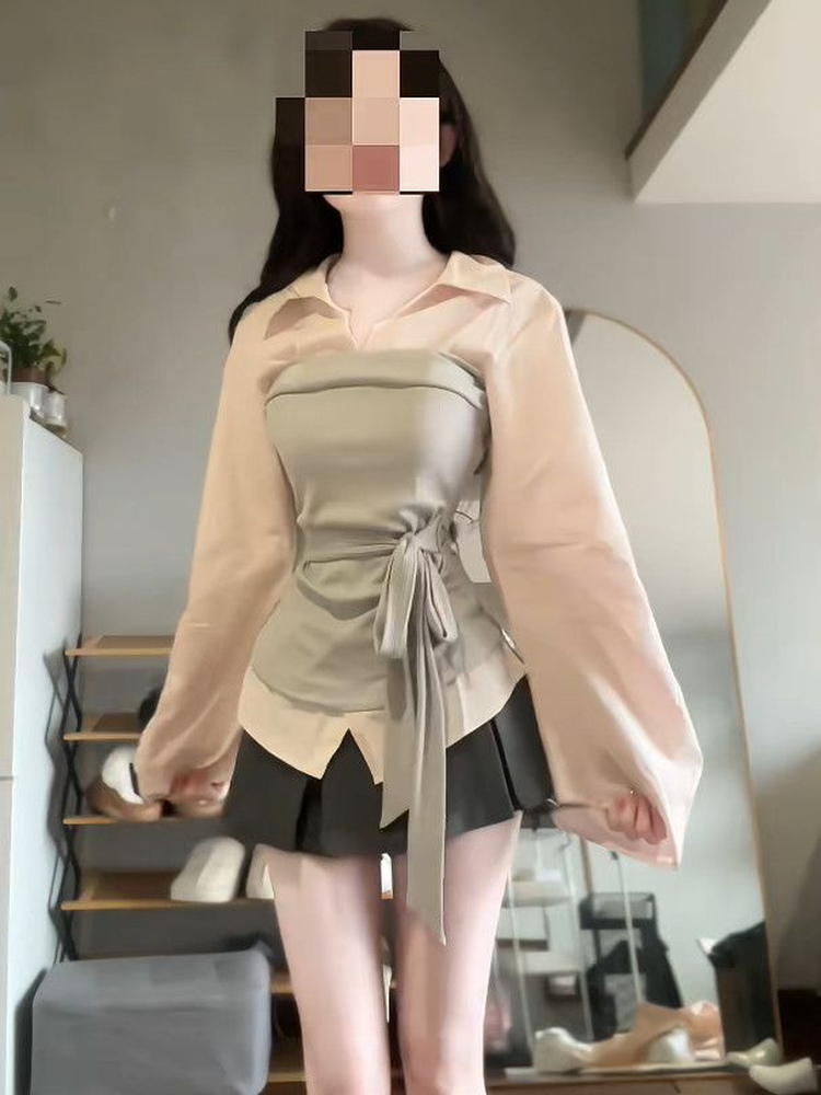 Women's plus Size Korean Style - Korean Style A Line Shirt Dress ulasan dan harga