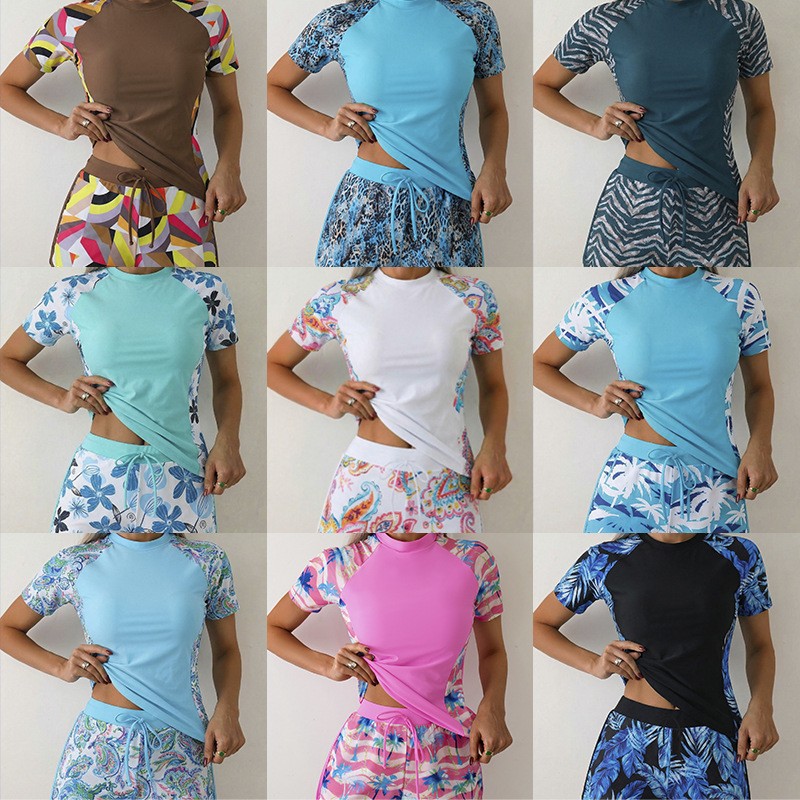 Woman Tankini With Shorts Crop - Tops ulasan dan harga
