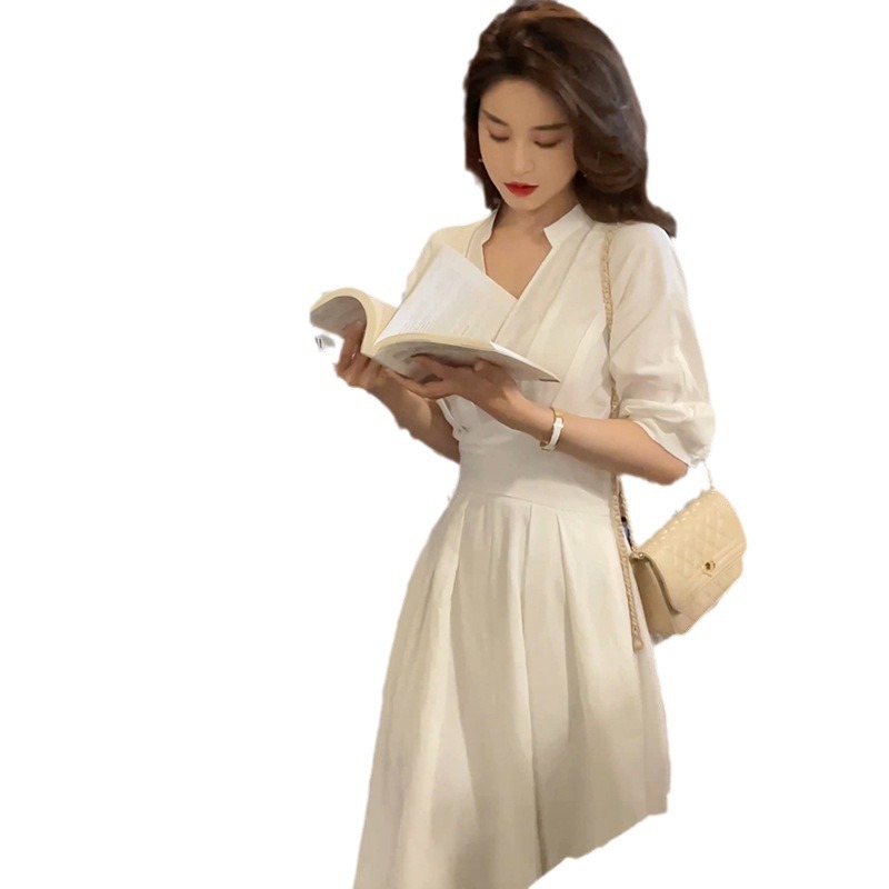 2024 Chic Unique High-End Desi - Casual Loose Linen Shirt Dress ulasan dan harga